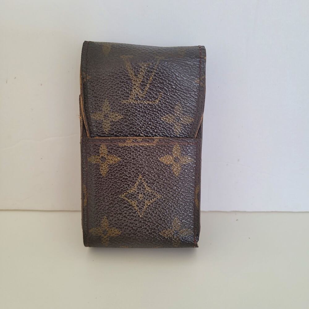 Vintage Louis Vuitton Monogram Cigarette Case Holder Tobacco Pouch France